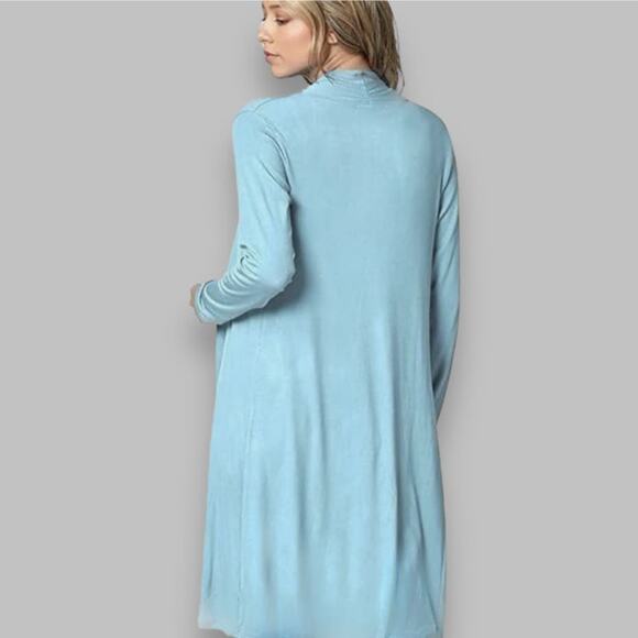 Neiman Marcus Sky Blue Cotton Cardigan | Size L - Picture 5 of 7